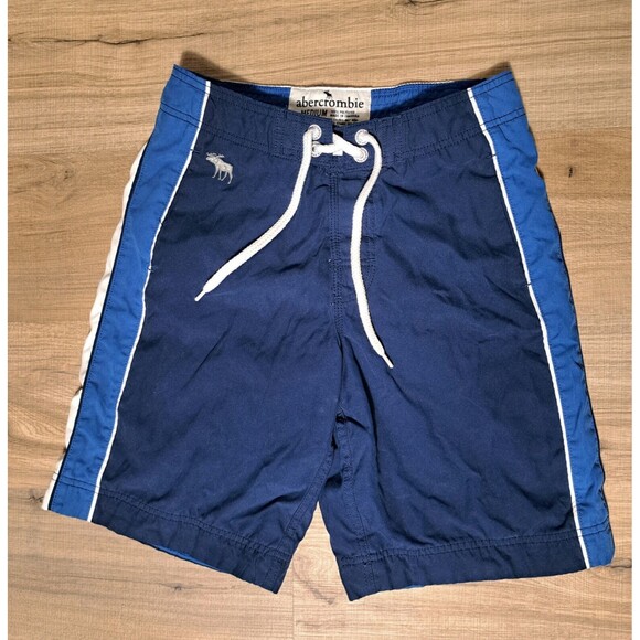Abercrombie Kids Boys Board Swim Blue Shorts Bermudas- Lined- Size Medium - Picture 1 of 11